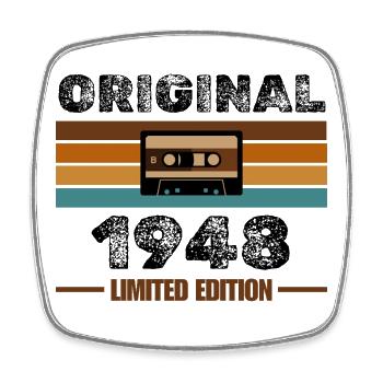 Original 1948 – Retro Cassette Limited Edition - Square fridge magnet - white - Front