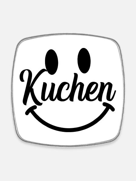 kuchen - Viereckiger Kühlschrankmagnet - Weiß