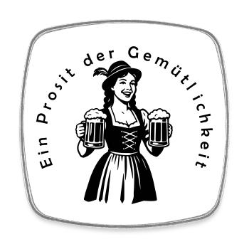 Ein Prosit der Gemütlichkeit - Square fridge magnet - white - Front