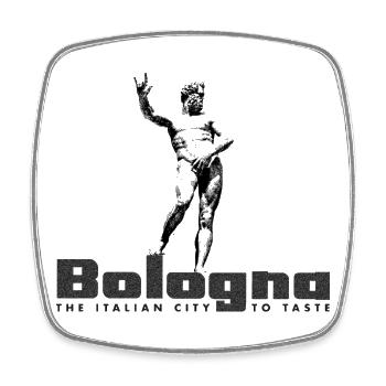 Bologna to Taste - Square fridge magnet - white - Front