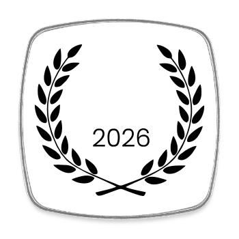 kranz_wappen_2026 - Square fridge magnet - white - Front