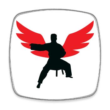 Aikido – Kampfsport – Aikido - Viereckiger Kühlschrankmagnet - Weiß - Vorne