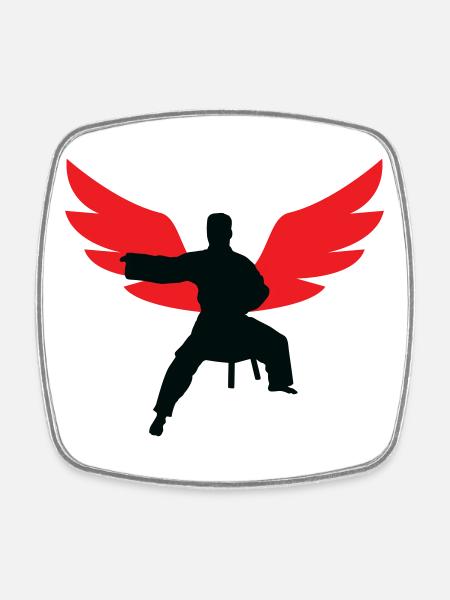 Aikido - Martial Art - Aikido - Square fridge magnet - white