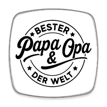 Le meilleur papa et grand-père du monde Fête des pères Grand-père rétro - Magnet carré - blanc - Devant