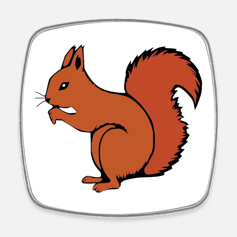Squirrel Gift Christmas - Square fridge magnet - white