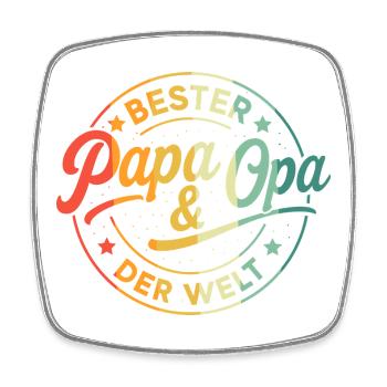 Grand-père Papa Meilleurs Mots de Grand-père Anniversaire Fête des Pères - Magnet carré - blanc - Devant