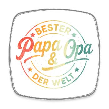 Opa Vatertagsgeschenk Ideen Papa Daddy Vatertag - Viereckiger Kühlschrankmagnet - Weiß - Vorne