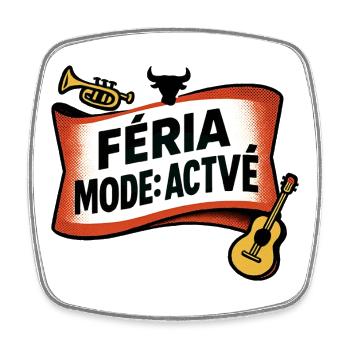 Féria mode : activé - Magnet carré - blanc - Devant