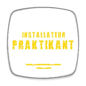 Plumber Intern Installer Internship - Square fridge magnet - white - Front