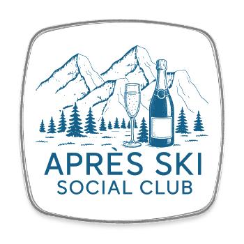 Après Ski Social Club - Square fridge magnet - white - Front