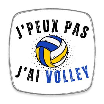 I Can't I Have Volley Humor Gift - Square fridge magnet - white - Front