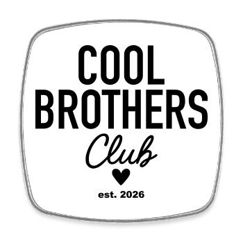 Cool Brothers Club est. 2026 - Square fridge magnet - white - Front