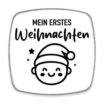 Mein erstes Weihnachten - Baby Weihnachten - Viereckiger Kühlschrankmagnet - Weiß - Vorne