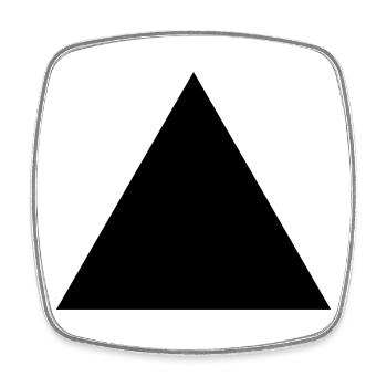 Triangle - Square fridge magnet - white - Front