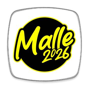 Malle 2026 Mallorca - Square fridge magnet - white - Front