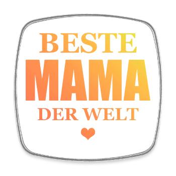 Beste Mama Der Welt - Viereckiger Kühlschrankmagnet - Weiß - Vorne