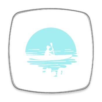 When In Doubt Paddle Out Kayaking Canoe Tee Design - Viereckiger Kühlschrankmagnet - Weiß - Vorne