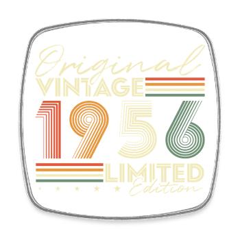 Original 1956 Vintage Vintage Anniversaire Rétro - Magnet carré - blanc - Devant
