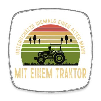 Agriculteur offre des cadeaux agricoles Tracteurs agricoles - Magnet carré - blanc - Devant