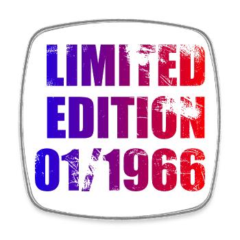 60e anniversaire Édition Limitée 01/1966 - Magnet carré - blanc - Devant