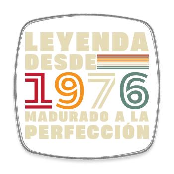 1976 Vintage Retro Birthday Gift - Square fridge magnet - white - Front