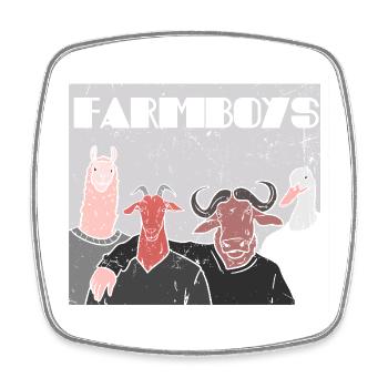 Farmboys - für Farmer, Bauern und Tierfans - Viereckiger Kühlschrankmagnet - Weiß - Vorne