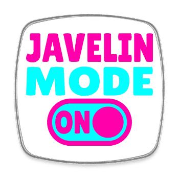 Javelin Mode ON - Javelin Throw - Square fridge magnet - white - Front