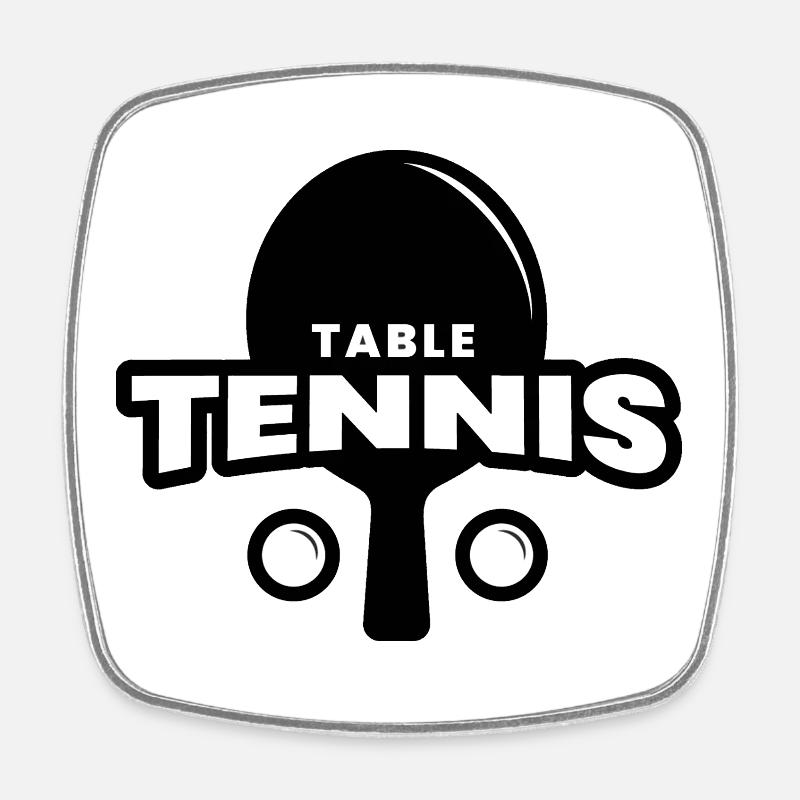 Table tennis - Square fridge magnet - white