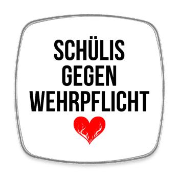 Students against conscription - Square fridge magnet - white - Front