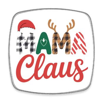 Mama Claus Weihnachten - Viereckiger Kühlschrankmagnet - Weiß - Vorne