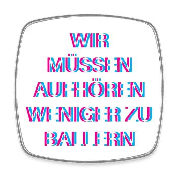 Hardtekk Tekk - Square fridge magnet - white - Front