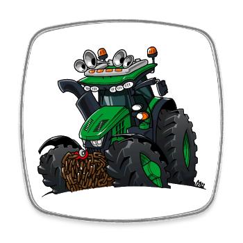 1095_GroeneTrekker - Viereckiger Kühlschrankmagnet - Weiß - Vorne