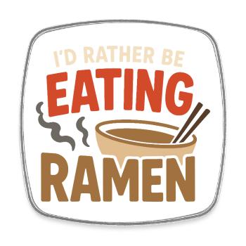 Ramen Bar Echte Ramen Tonkotsu Brühe - Viereckiger Kühlschrankmagnet - Weiß - Vorne