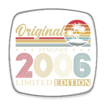 20th Birthday Original January Volume 2006 - Square fridge magnet - white - Front
