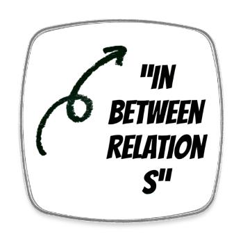 In Between Relationships - Square fridge magnet - white - Front