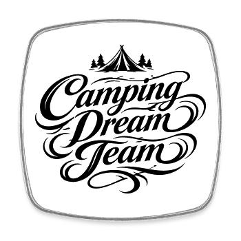 Équipe de rêve du camping - Magnet carré - blanc - Devant
