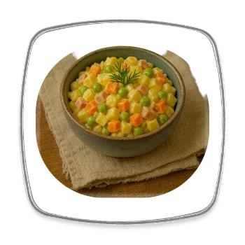Olivje Salat - Viereckiger Kühlschrankmagnet - Weiß - Vorne