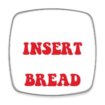 Insérer Pain au fromage Pizza Lover Humour italien - Magnet carré - blanc - Devant