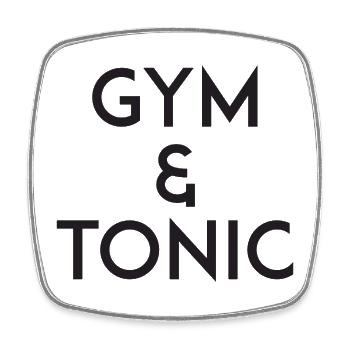Gym & Tonic - Viereckiger Kühlschrankmagnet - Weiß - Vorne