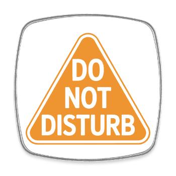 Do Not Disturb Sloth Anti Social - Square fridge magnet - white - Front