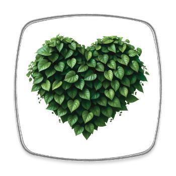 NATUR LOVER - peace & love - Square fridge magnet - white - Front