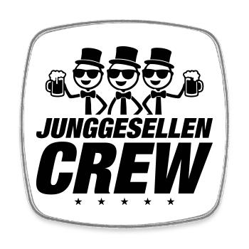 Junggesellen Crew - Viereckiger Kühlschrankmagnet - Weiß - Vorne