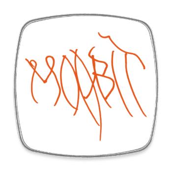 Orangene Graffiti Linien Moabit Berlin - Viereckiger Kühlschrankmagnet - Weiß - Vorne