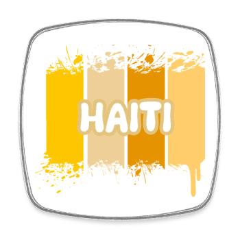 Haiti Haiti - Square fridge magnet - white - Front