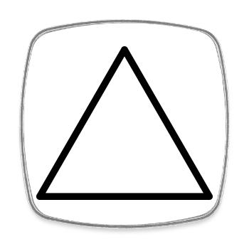 Triangle - Square fridge magnet - white - Front