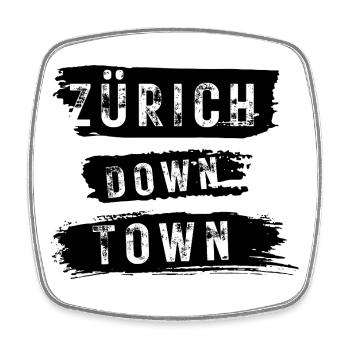 Centre-ville de Zurich - Magnet carré - blanc - Devant
