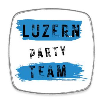 Équipe du parti de Lucerne - Magnet carré - blanc - Devant