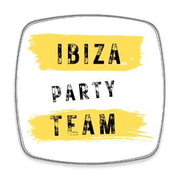 Ibiza Party Team - Viereckiger Kühlschrankmagnet - Weiß - Vorne