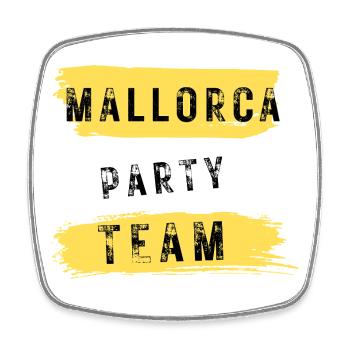 Mallorca Party Team - Viereckiger Kühlschrankmagnet - Weiß - Vorne