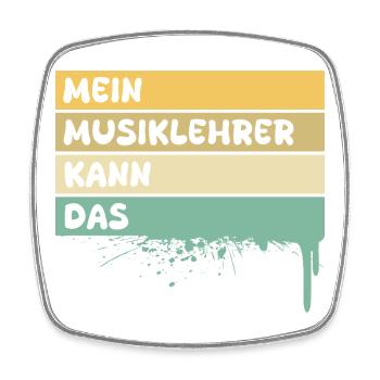 Profession: Music teacher - Square fridge magnet - white - Front